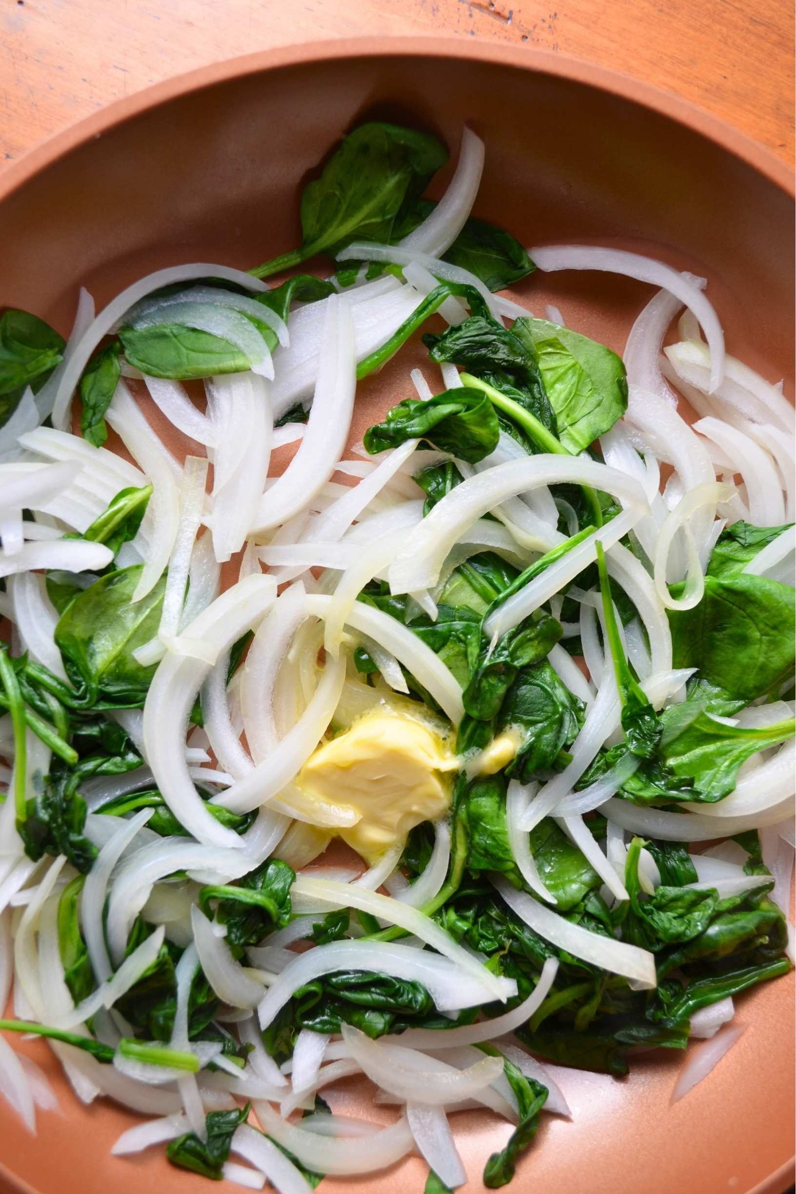 spinach and onion