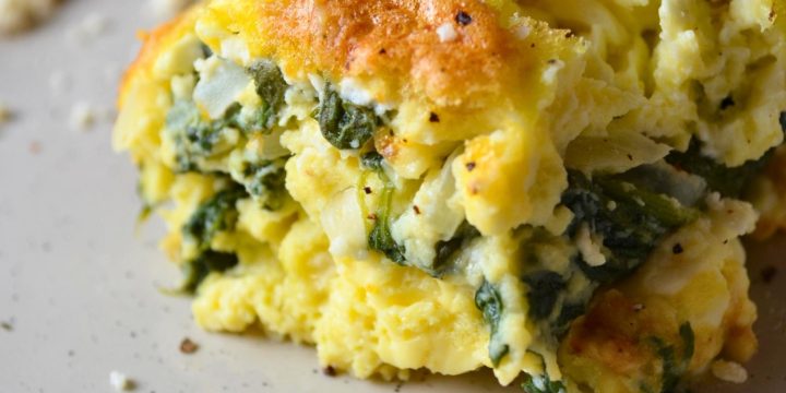 spinach feta egg bake