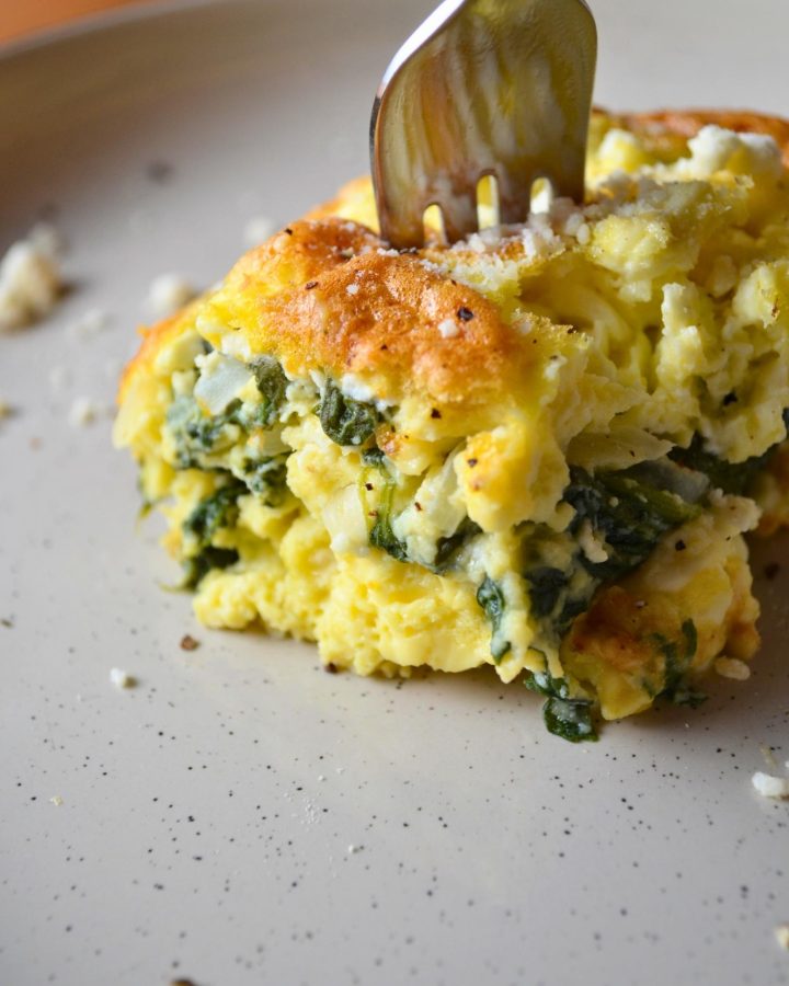 spinach feta egg bake